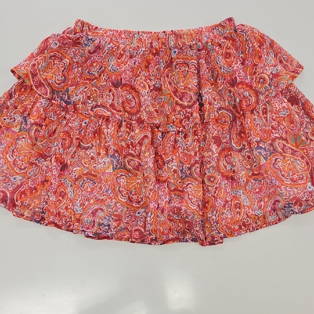 NWOT Meet Me In Santorini Paisley Print Red Skirt